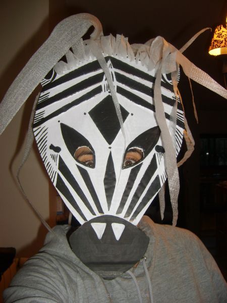 Child's zebra mask