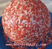 Flock paint flakes-decorated Christmas ball 
