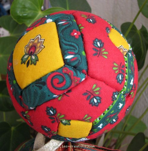 Fabric-covered ball
