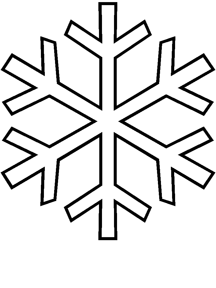Simple Snowflake Coloring Pages