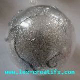 Silver glitter Christmas ball