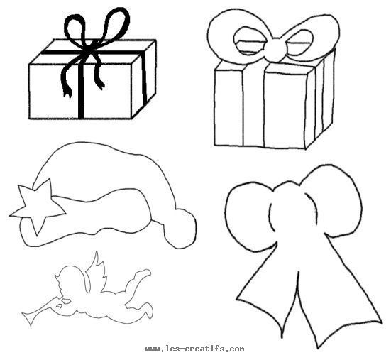 gifts ribbons and santa hat