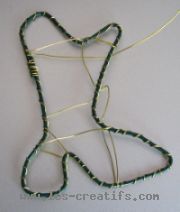 Wire wrapped Christmas stocking