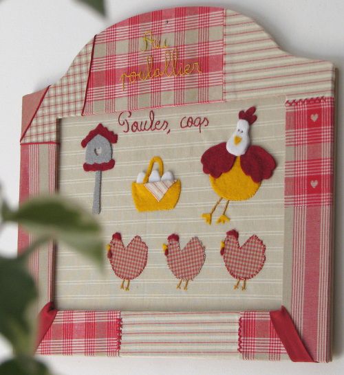 hens' fabric picture