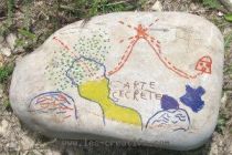 Secret map on stone craft design
