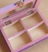 The inside of the jewelry box