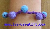 Macramé bracelet and fimo clay beads