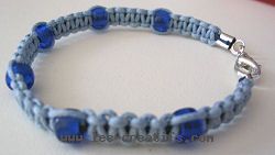 Macramé bracelet and crystal beads