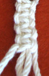  macramé reef knot in string