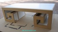 cardboard table in the process of being made