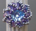 Blue iridescent Syros bead ring instructions