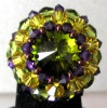 Shetland olivine bead ring pattern