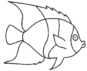 Fish coloring model for glass painting