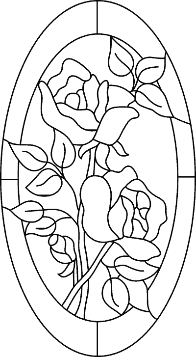 painting coloring glass paint flower rose window