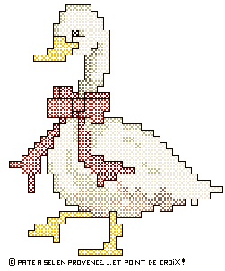 Goose cross stitch grid