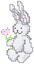 Rabbit cross stitch grid